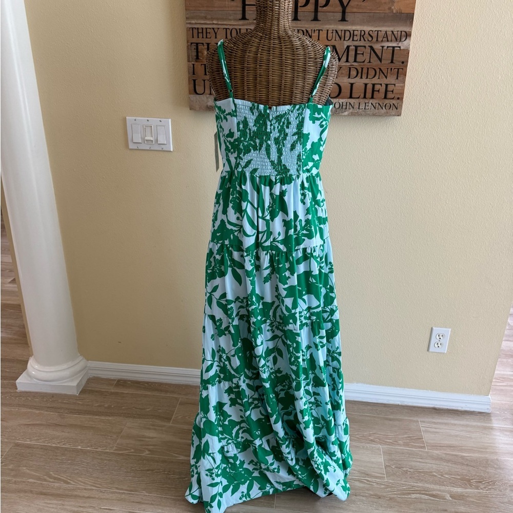 Eliza J Green and White Floral Maxi Dress - Picture 7 of 11